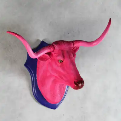 Pink Ox Wall Head