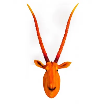 Orange Antelope Wall Head Art