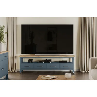 Signature Blue Large Widescreen Television Cabinet