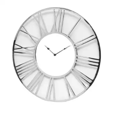50cm Round Chrome Wall Clock