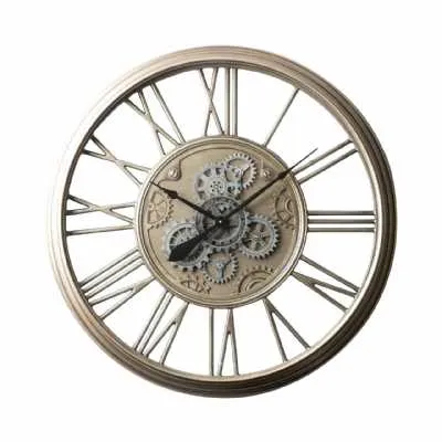 85cm Silver Gear Wall Clock