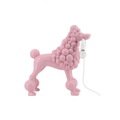 Standing Pink Poodle Lamp