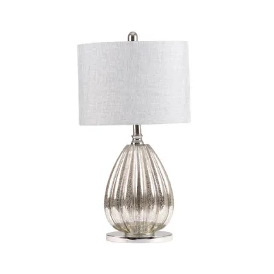 61cm Silver Mercury Glass Table Lamp