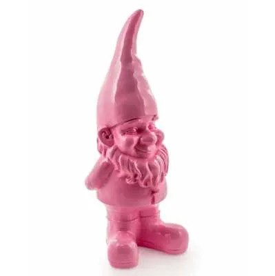 Large Pink Standing Gnome