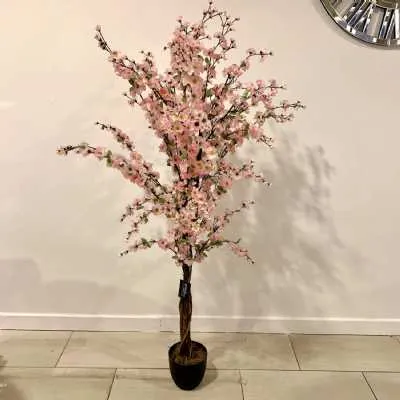 5ft Artificial Blossom Tree Light Pink