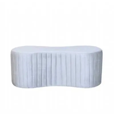 Rosa Tufted Bench Silver