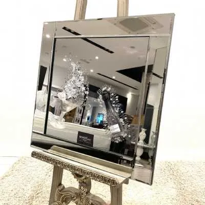 3D Silver Cocktail Moet Glitter Wall Art Mirror