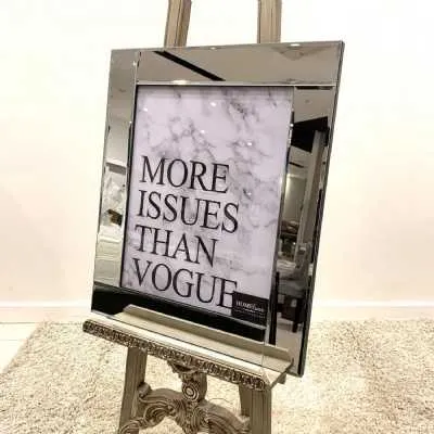 Vogue Issue Glitter Wall Art Mirror