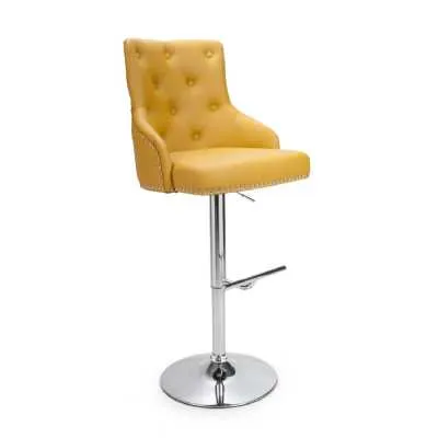 Rocco Faux Leather Gas Lift Barstool