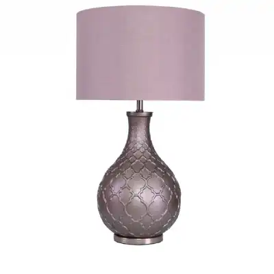 Matte Rose Gold Table Lamp Blush Pink Shade