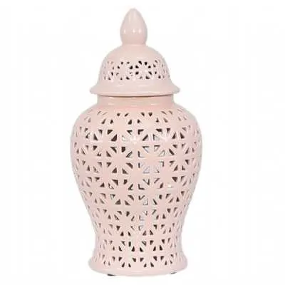 46cm Luxe Decor Ginger Jar Pink