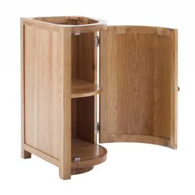 Oak Wood Kitchens Right Curved Corner End Storage Cabinet