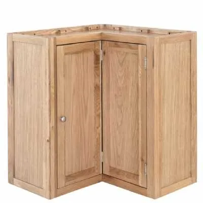 Handmade Natural Oak Wood Kitchens Wall Corner Storage Unit Foldable Door 99x70x80cm