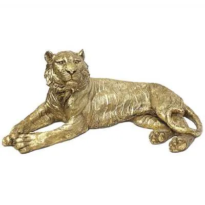 Gold Tiger Ornament Lifestyle Statue