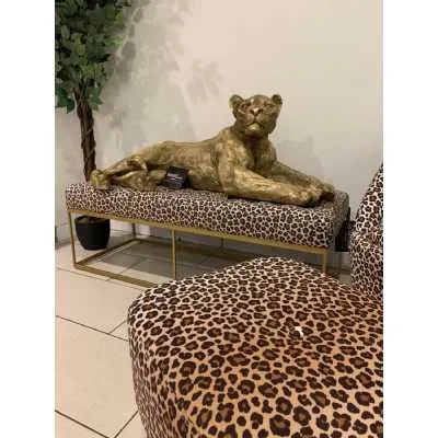 Gold Lioness Ornament Lifestyle Statue