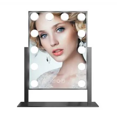 Hollywood Make Up Mirror 12 Bulbs In Black
