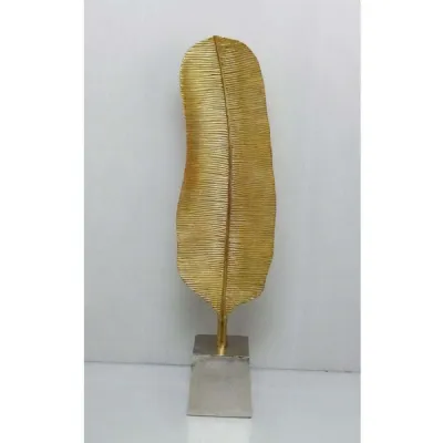 Mint Homeware Small Big Leaf Sculpture Gold