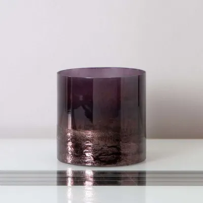 Mint Homeware Purple Glass Pillar Holder Large
