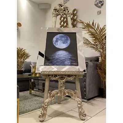 Moon And Water Reflection Wall Art Mirror Frame