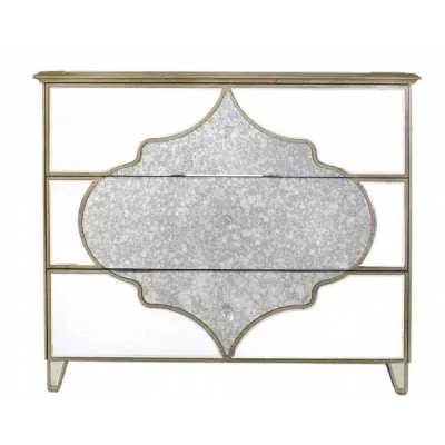 Morocco 3 Drawer Mirror Cabinet