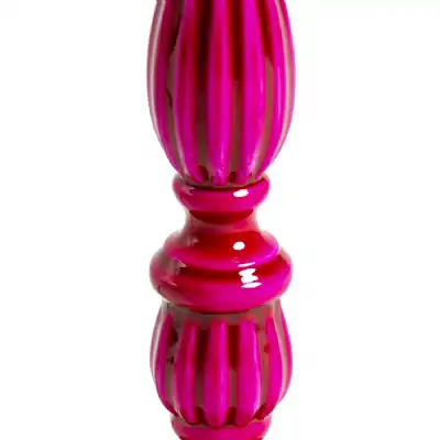 Pink Gloss Table Lamp with Metallic Lined Shade