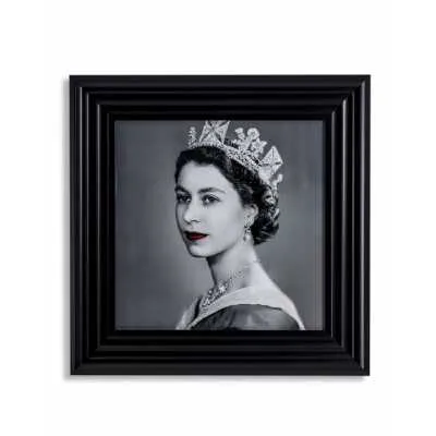 Queen Elizabeth Wall Art Print with Jewels