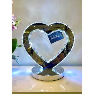 Heart Shape White Led Table Lamp Decor