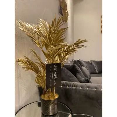 76Cm Luxe Gold Faux Palm Tree Decor
