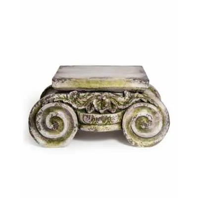 Stone Effect Large Ionic Capital Pedestal Plant Stand