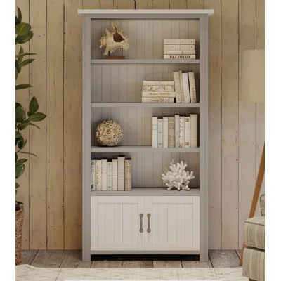 Greystone Large Open Bookcase with Doors
