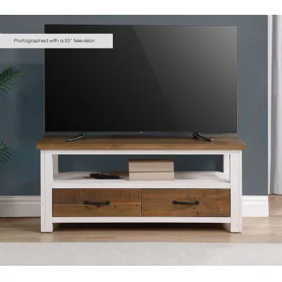 Splash of White Widescreen Television cabinet