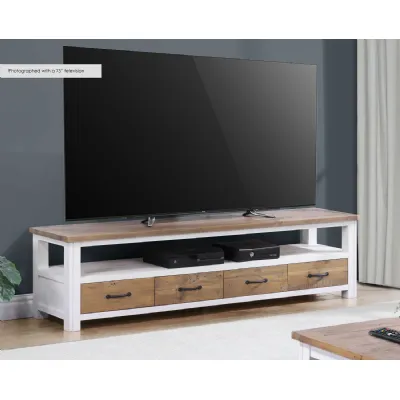 Splash of White Large Widescreen Television cabinet