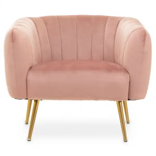 Larissa Pink Velvet Chair