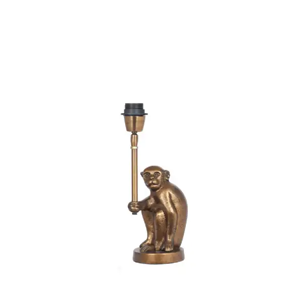 Antique Brass Metal Monkey Table Lamp