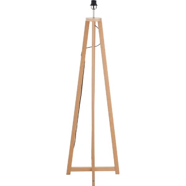 Natural Wood Tapered 4 Post Floor Lamp Base Only