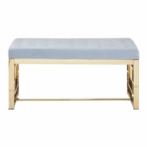 Allure Grey Tufted Bench