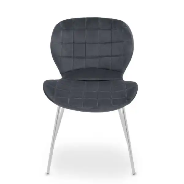 Warton Grey Velvet Dining Chair