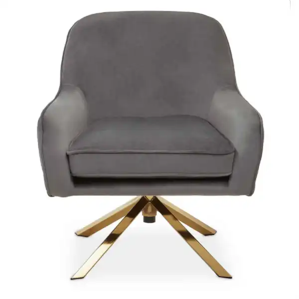 Avery Grey Velvet Chair