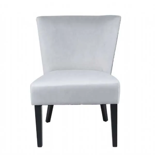 Grey Curved Back Chair