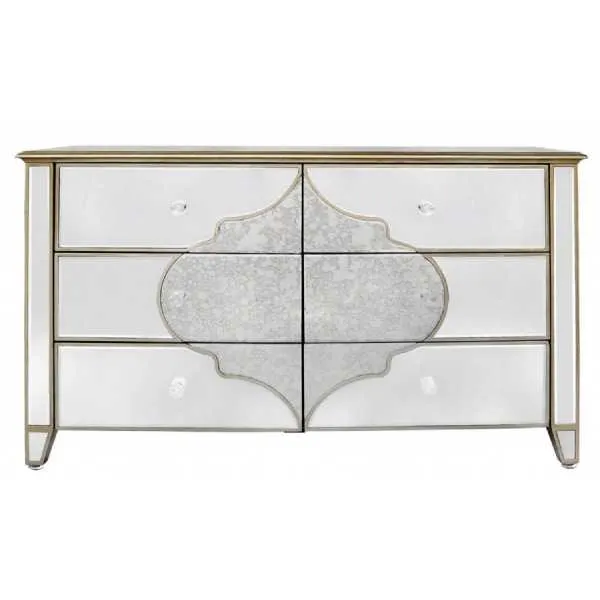 Morocco 6 Drawer Chest Gold