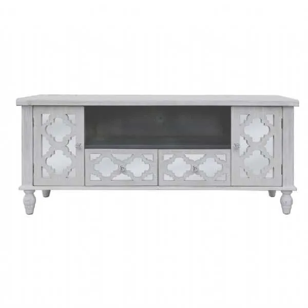 Horton Beach Entertainment Unit Washed Ash And Mirror