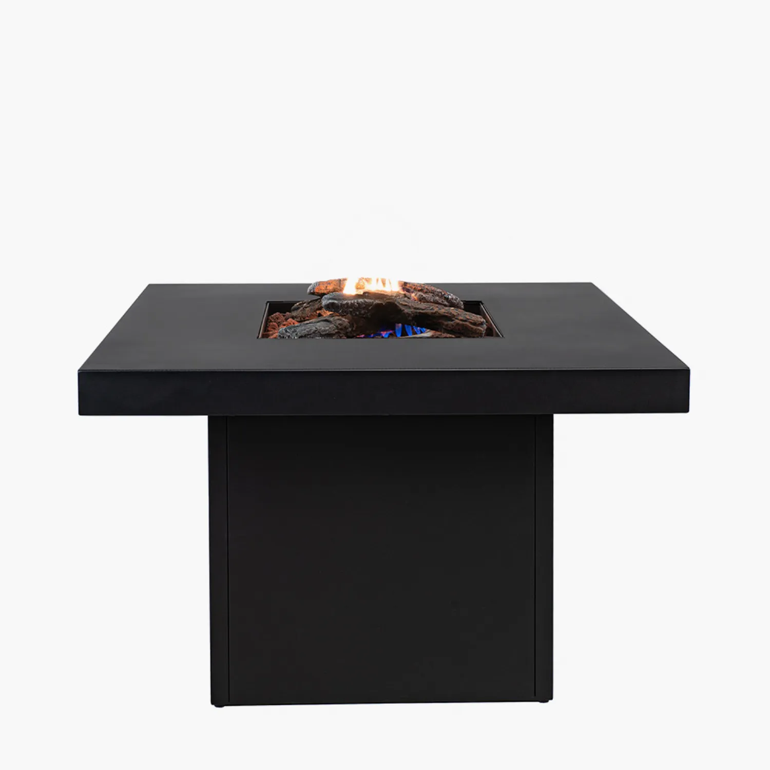 Anthracite Grey Metal Garden 90cm Square Fire Pit Table