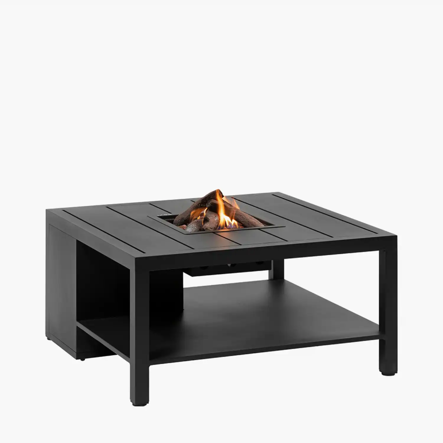 Anthracite Grey Metal Garden Square 100cm Fire Pit Table