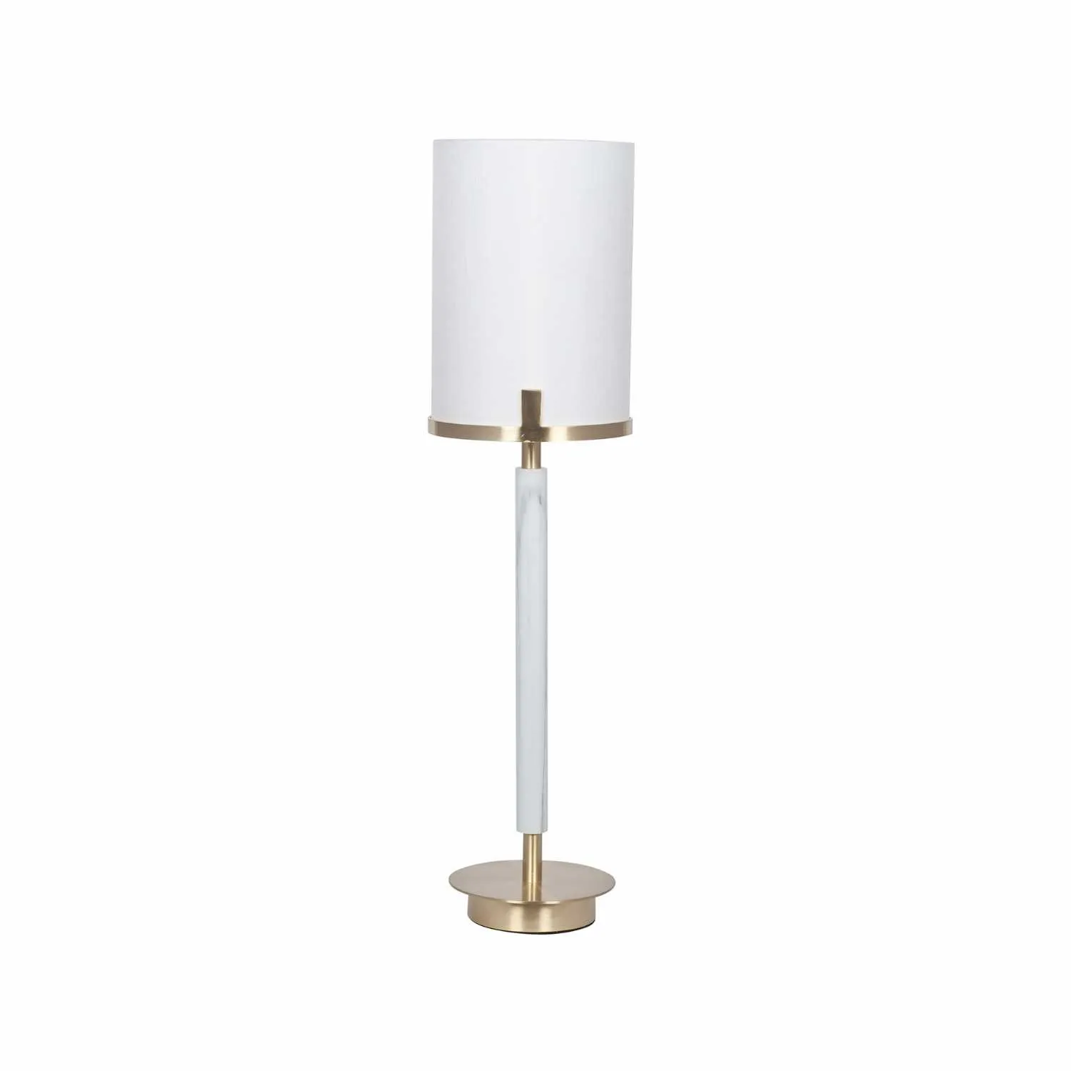Champagne Gold Metal and Marble Effect Table Lamp