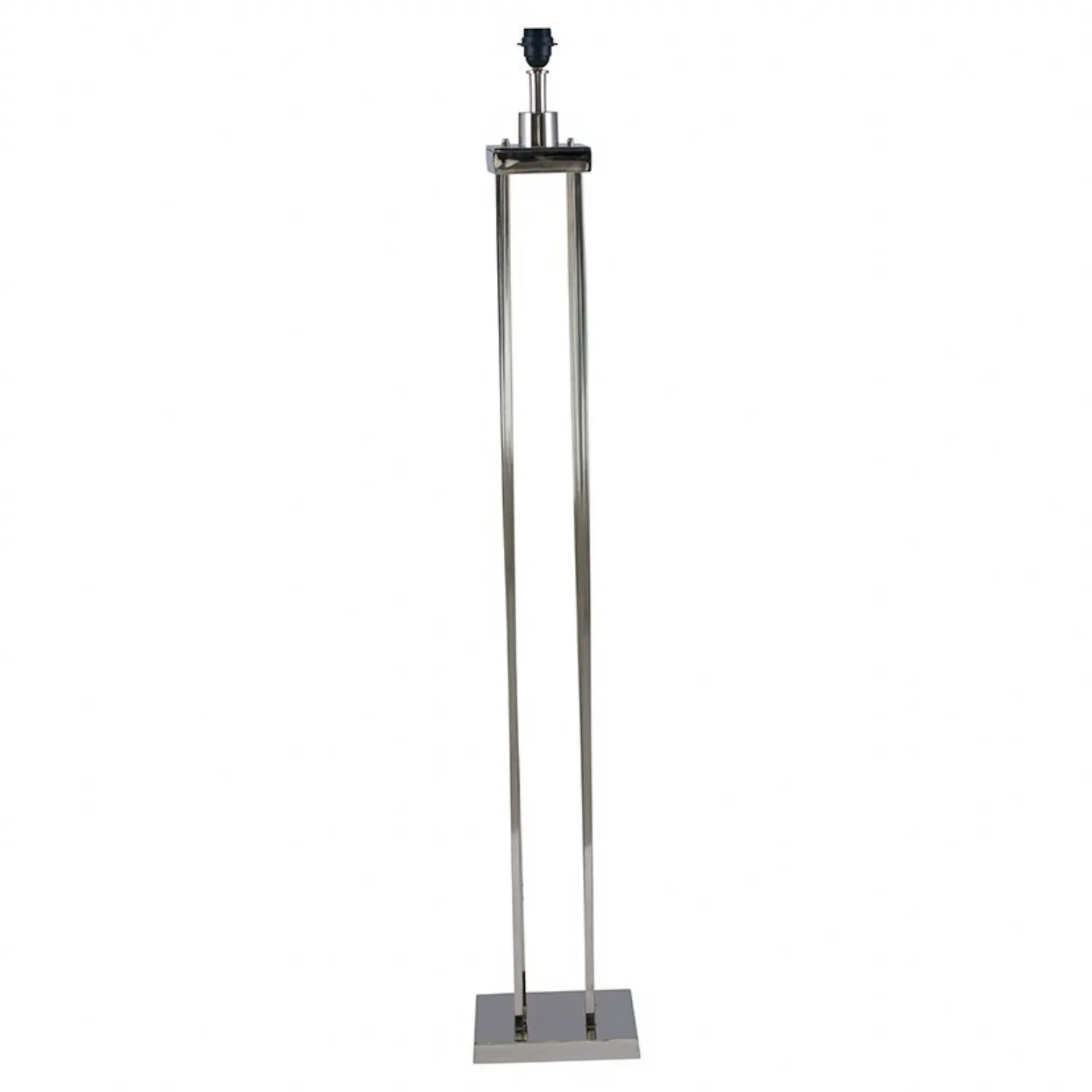 Modern Nickel Metal Tall Column Floor Lamp Base
