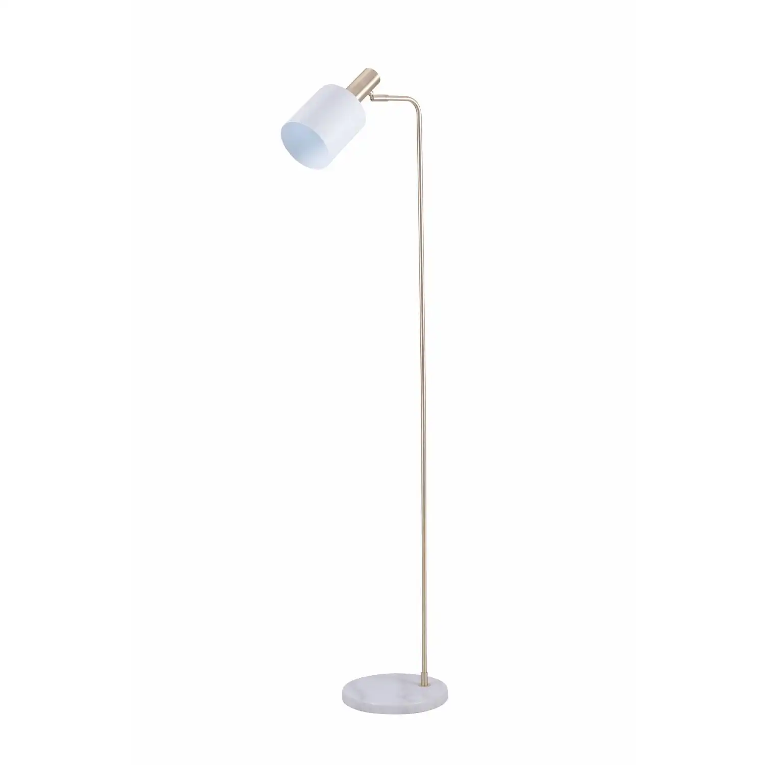 Brushed Gold White Marble Adjustable Floor Lamp