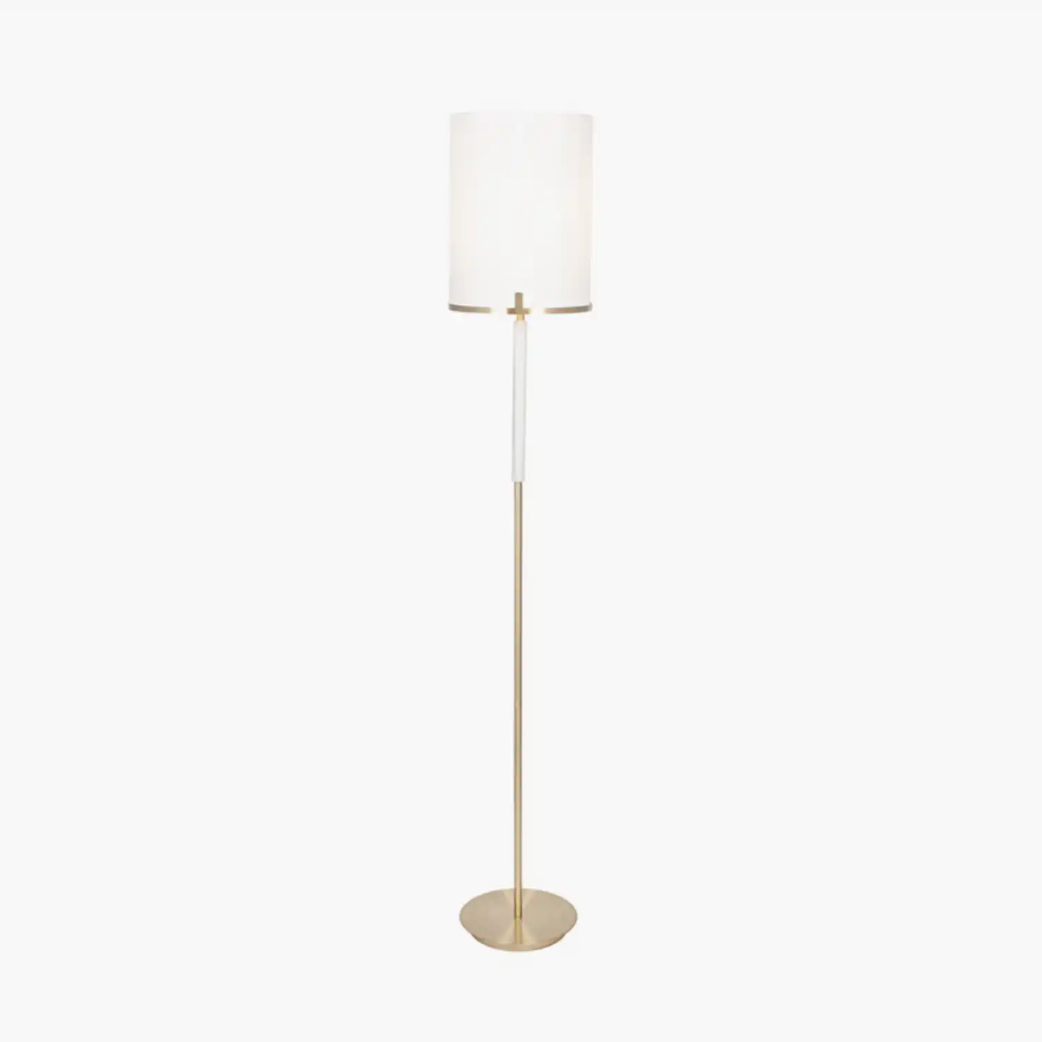 Champagne Gold Metal and Marble Effect Tall 160cm Floor Lamp