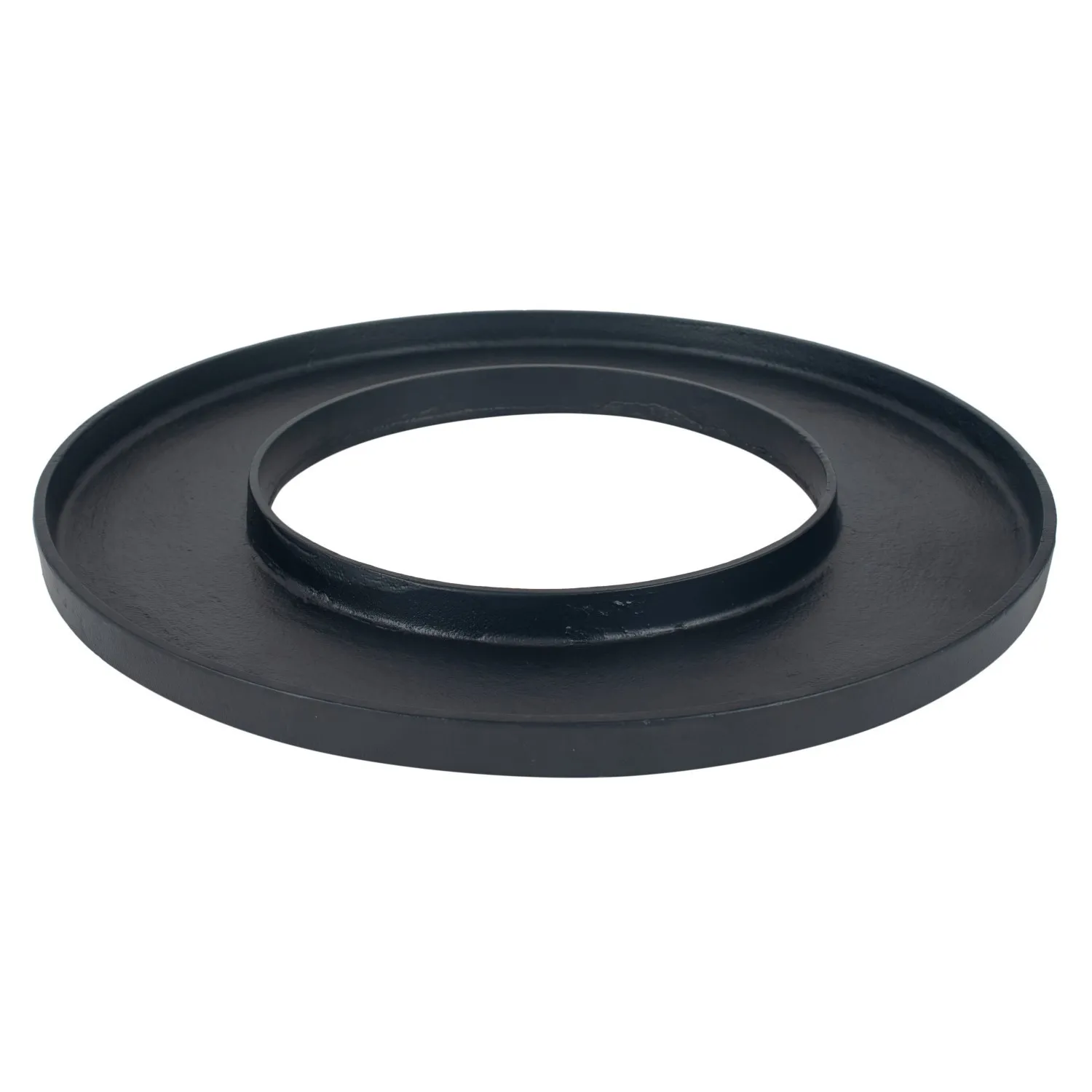 Round Matt Black Metal Ring Display Platter