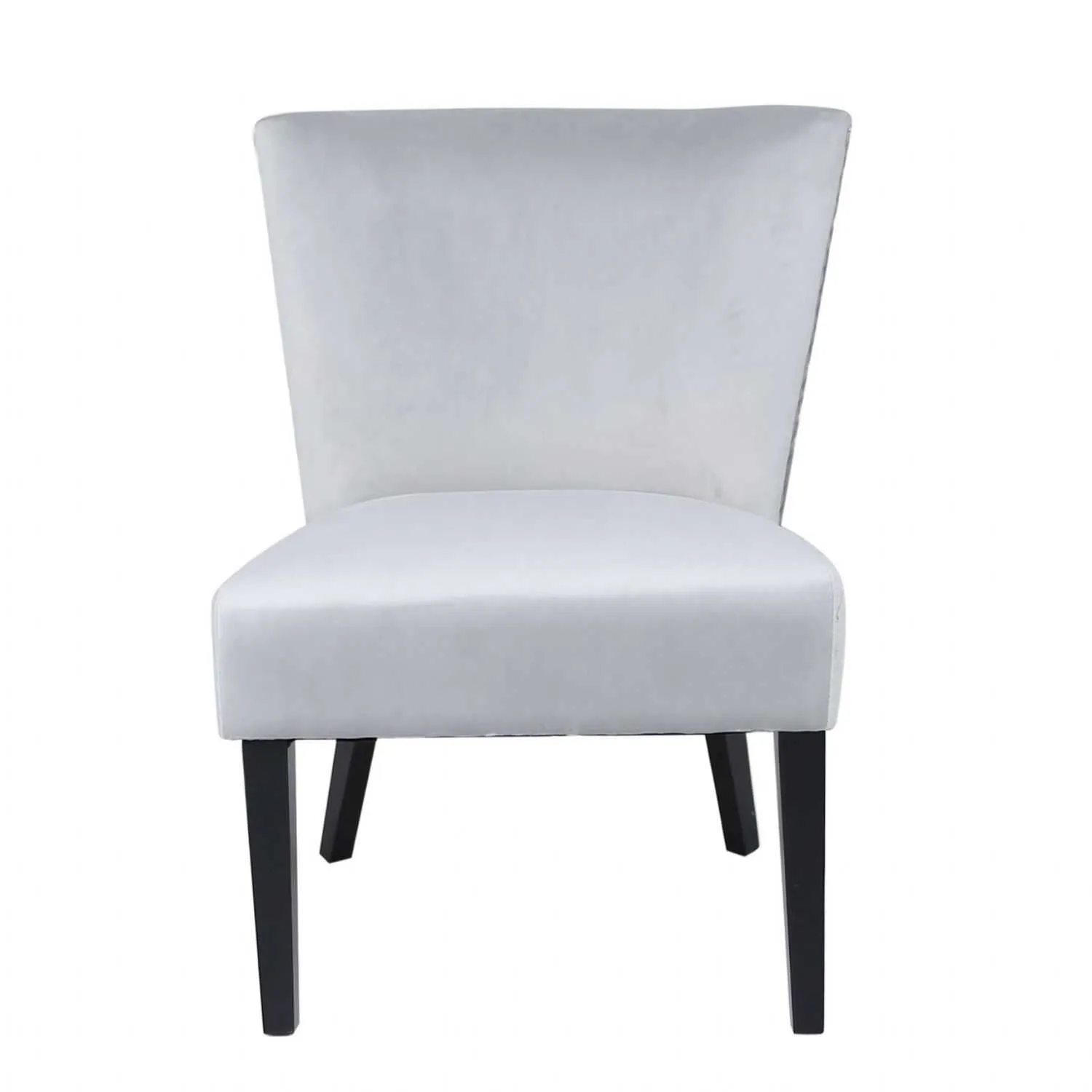 Grey Curved Back Chair