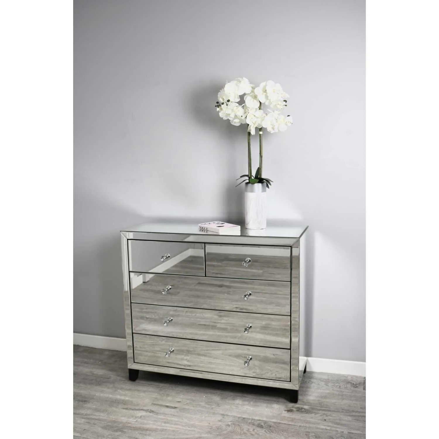 Luxe Simply Mirror 2 + 3 Drawer Large Chest